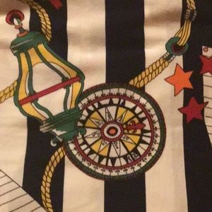 FABRIC CRANSTON PRINT WORKS SCHWARTZ LIEBMAN TX USA Nautical Sailboats DOCK LAMP